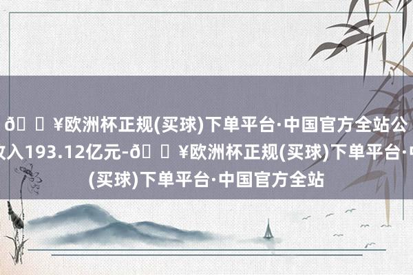 🔥欧洲杯正规(买球)下单平台·中国官方全站公司完了贸易收入193.12亿元-🔥欧洲杯正规(买球)下单平台·中国官方全站