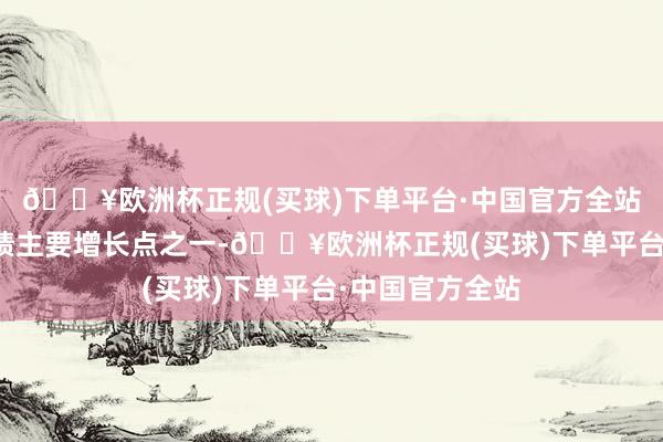 🔥欧洲杯正规(买球)下单平台·中国官方全站是公司将来功绩主要增长点之一-🔥欧洲杯正规(买球)下单平台·中国官方全站