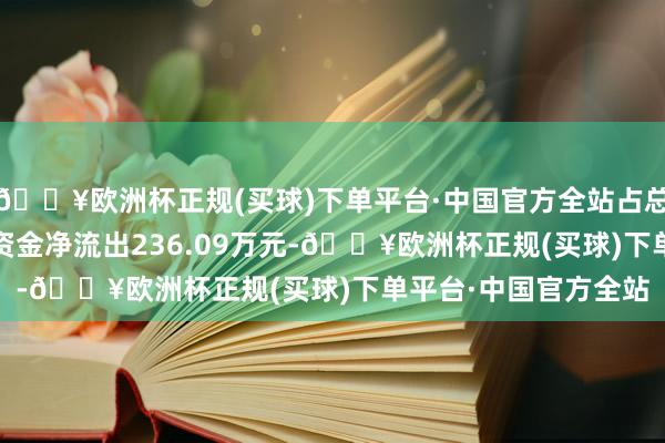 🔥欧洲杯正规(买球)下单平台·中国官方全站占总成交额1.3%；游资资金净流出236.09万元-🔥欧洲杯正规(买球)下单平台·中国官方全站