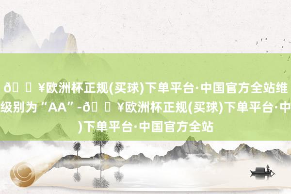 🔥欧洲杯正规(买球)下单平台·中国官方全站维格转债信用级别为“AA”-🔥欧洲杯正规(买球)下单平台·中国官方全站