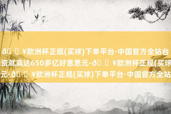 🔥欧洲杯正规(买球)下单平台·中国官方全站台积电还是向好意思国投资就高达650多亿好意思元-🔥欧洲杯正规(买球)下单平台·中国官方全站