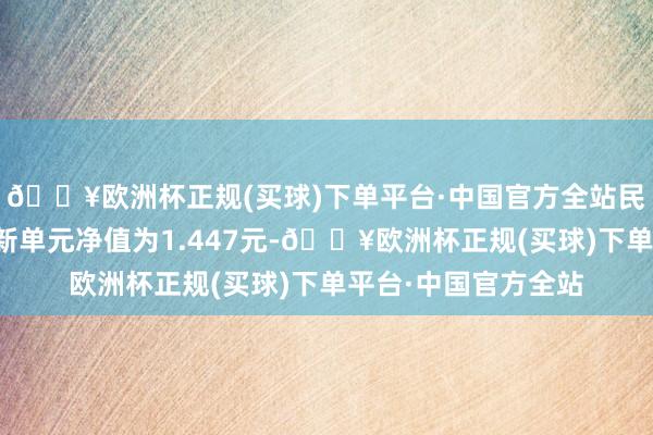 🔥欧洲杯正规(买球)下单平台·中国官方全站民生加银优选股票最新单元净值为1.447元-🔥欧洲杯正规(