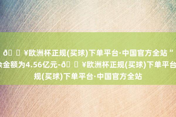 🔥欧洲杯正规(买球)下单平台·中国官方全站“岭南转债”剩余金额为4.56亿元-🔥欧洲杯正规(买球)下单平台·中国官方全站